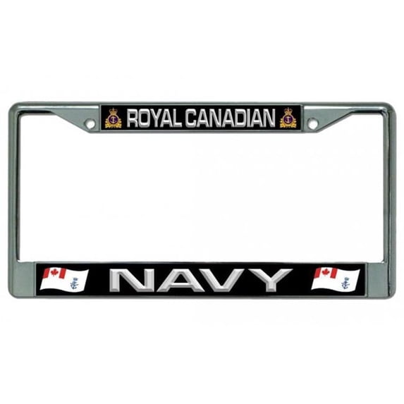 Royal Canadian Navy Chrome License Plate Frame