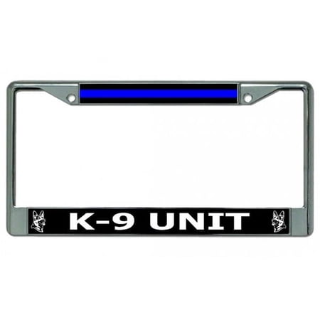 K-9 Unit Chrome License Plate Frame