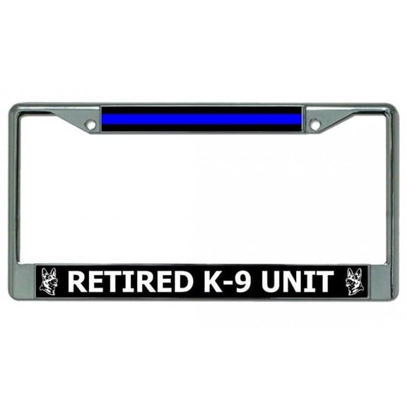 Retired K-9 Unit Chrome License Plate Frame