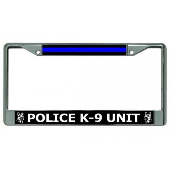 Police K-9 Unit Chrome License Plate Frame