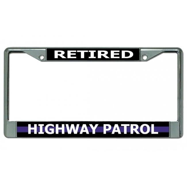 Retired Lineman Chrome License Plate Frame - Heavy Duty Metal Frame With Full Color Inserts, Fits 6x12 Plates - View #9