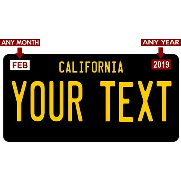 Custom State Personalized Novelty Photo License Plate