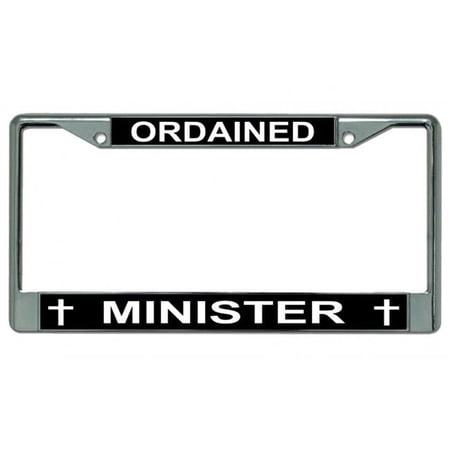 Ordained Minister #2 Chrome License Plate Frame