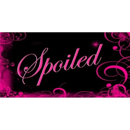 Spoiled Pink Design Photo License Plate