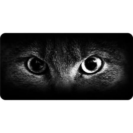 212 Main LPO4635 6 x 12 in. Cat Eyes Black & White Photo License Plate