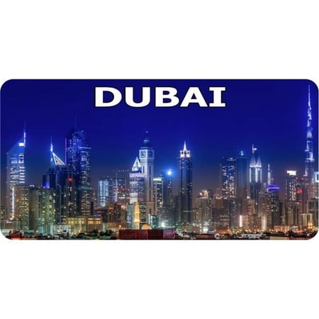 Dubai Skyline Photo License Plate