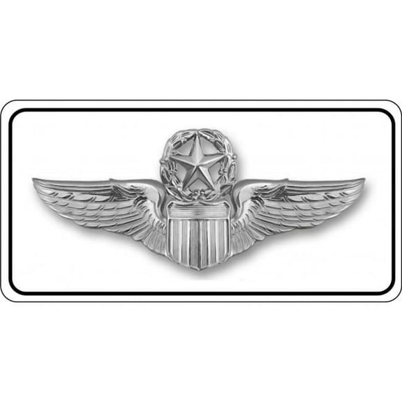 Air Force Command Pilot Chrome Insignia Photo License Plate