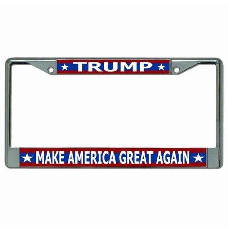 Trump Make America Great Again Chrome License Plate Frame