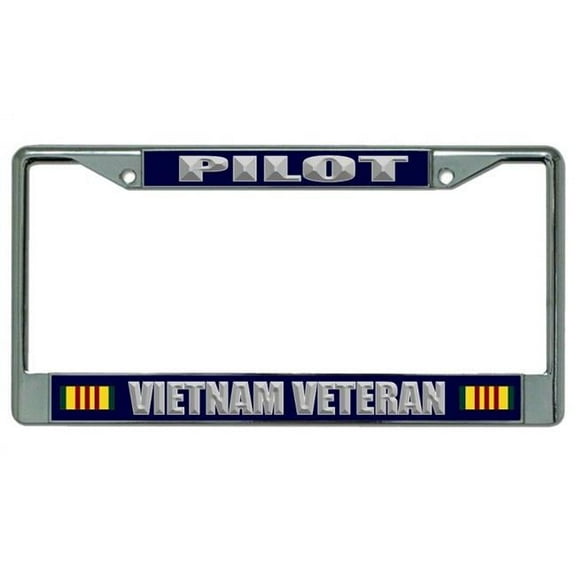 Pilot Vietnam Veteran Chrome License Plate Frame