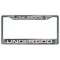 thumbnail image 1 of One Nation Under God Chrome License Plate Frame, 1 of 1
