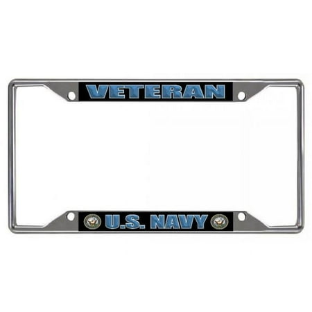 212 Main LPO4870ES 6 x 12 in. U.S. Navy Veteran Every State Chrome License Plate Frame