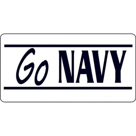 212 Main LPO4934 6 x 12 in. Go Navy Photo License Plate