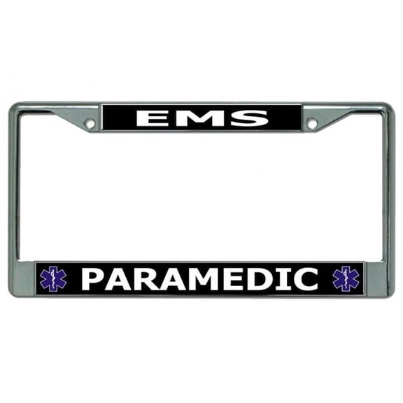 EMS Paramedic Chrome License Plate Frame