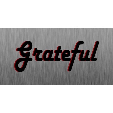 Grateful Brushed Photo License Plate