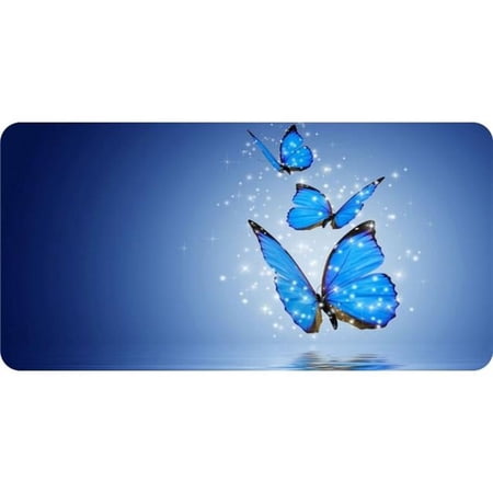 Blue Butterflies Photo License Plate