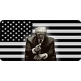 thumbnail image 1 of 212 Main LPO5109 6 x 12 in. Trump on Black & White U.S. Flag Photo License Plate, 1 of 1