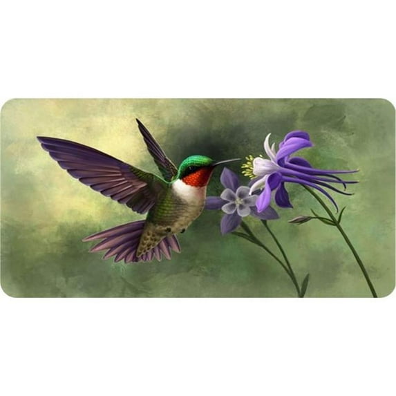 Green Humming Bird Photo License Plate