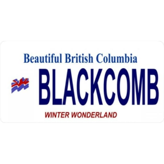 212 Main LPO517 British Columbia Blackcomb Photo License Plate