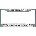 thumbnail image 1 of Retirado Ejercito Mexicano Chrome License Plate Frame, 1 of 1