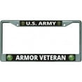 thumbnail image 1 of U.S. Army Armor Veteran Chrome License Plate Frame, 1 of 1