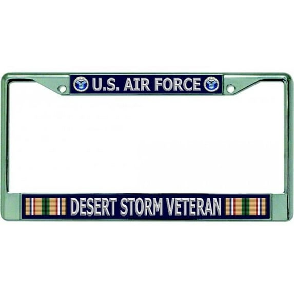 U.S. Air Force Desert Storm Veteran Chrome License Plate Frame