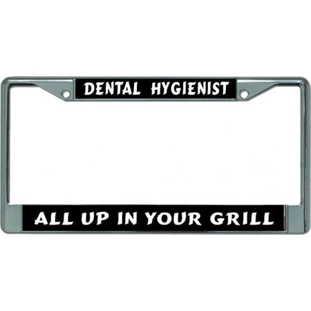 Dental Hygienist Chrome License Plate Frame