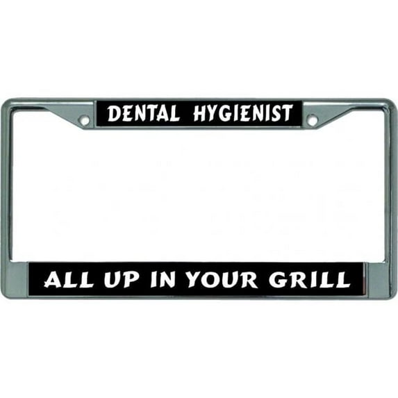 Dental Hygienist Chrome License Plate Frame