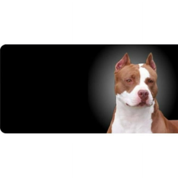 212 Main LPO548 Pitbull Dog Closeup Photo License Plate