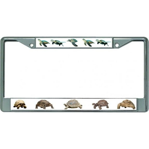 212 Main LPO5499 6 x 12 in. Tortoises & Sea Turtles Chrome License Plate Frame