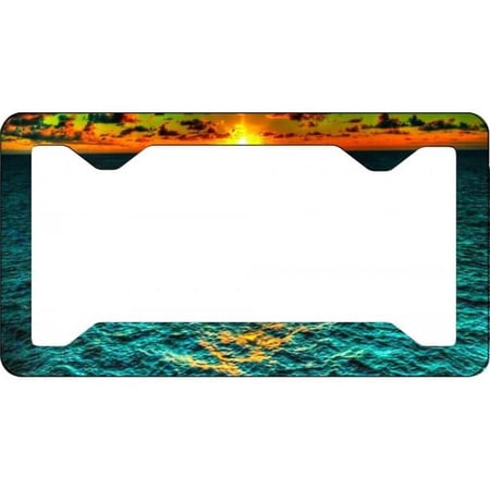 212 Main LPO5556 6 x 12 in. Ocean Sunset Thin Style License Plate Frame