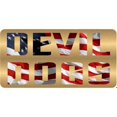 thumbnail image 1 of 212 Main LPO5696 6 x 12 in. Devil Dogs Gold Brushed Photo License Plate, 1 of 1