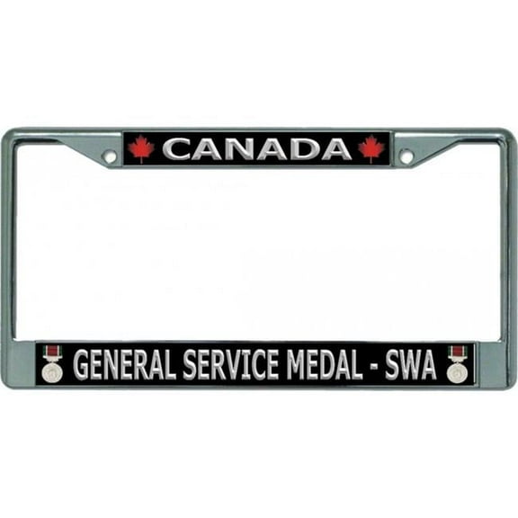 Canada General Service Medal-SWA Chrome License Plate Frame