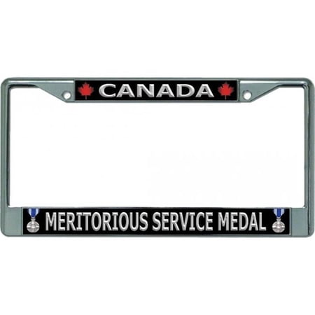 Canada Meritorious Service Medal Chrome License Plate Frame