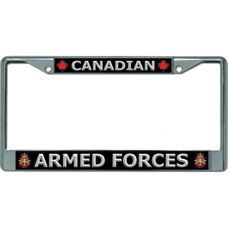 Canadian Armed Forces Chrome License Plate Frame
