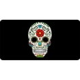 thumbnail image 1 of 212 Main LPO5763 6 x 12 in. Sugar Skull Design on Black No.2 Photo License Plate, 1 of 1