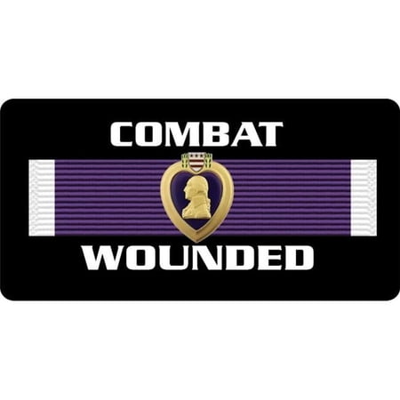 Purple Heart Combat Wounded Photo License Plate