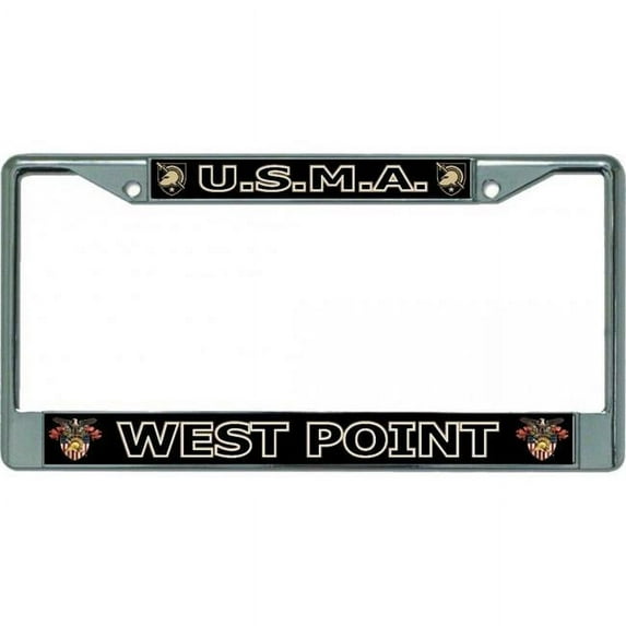 212 Main LPO5793 6 x 12 in. U.S.M.A. West Point Chrome License Plate Frame