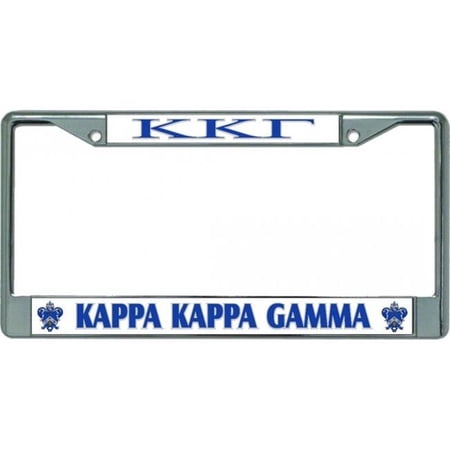 212 Main LPO5874 6 x 12 in. Kappa Gamma Chrome License Plate Frame