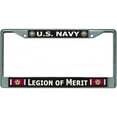 thumbnail image 1 of 212 Main LPO6004 6 x 12 in. U.S. Navy Legion of Merit Chrome License Plate Frame, 1 of 1