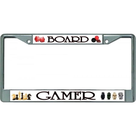 Board Gamer Chrome License Plate Frame