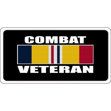 Combat Veteran Ribbon Photo License Plate