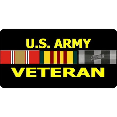 U.S. Army Veteran Ribbon Photo License Plate