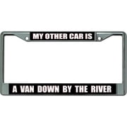 212 Main LPO6076 6 x 12 in. My Other Car is a Van Chrome License Plate Frame
