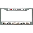 thumbnail image 1 of I Love Rabbits #2 Chrome License Plate Frame, 1 of 1