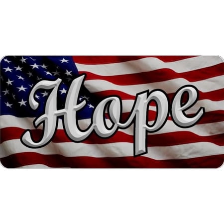 212 Main LPO6155 6 x 12 in. Hope on American Flag Photo License Plate