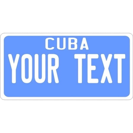 212 Main LPO6167 Cuba State Plate on Blue Photo License Plate