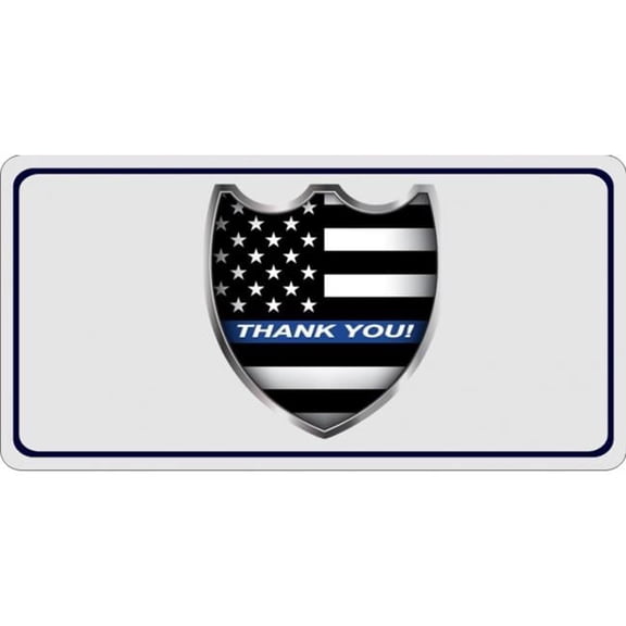 Thank You Police Photo License Plate