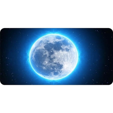 Blue Moon Centered Photo License Plate