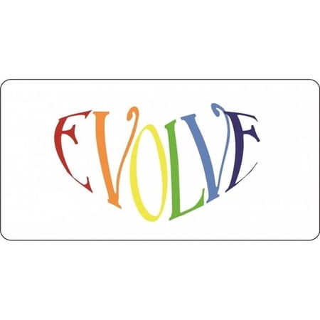 212 Main LPO6276 6 x 12 in. Evolve Heart on White Photo License Plate