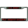 thumbnail image 1 of U.S. Army 25th Infantry Division #2 Chrome License Plate Frame, 1 of 1